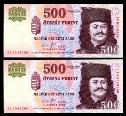 2008 500 Forint ED - sorszámkövető